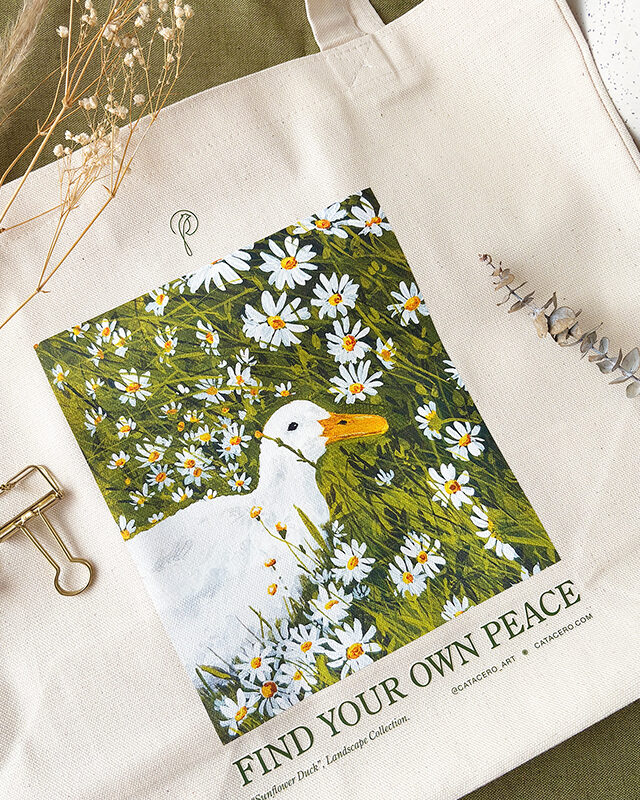 Sunflower Duck Totebag